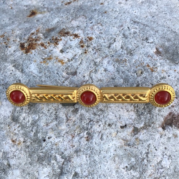 Rare Ben Amun Jewelry - 24K GOLD BEN AMUN BROCH
